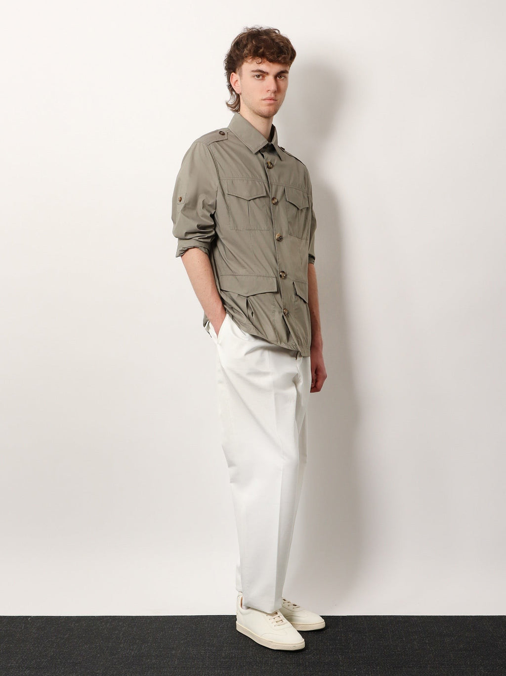 Brunello Cucinelli Αδιάβροχο μπουφάν από μείγμα βαμβακιού