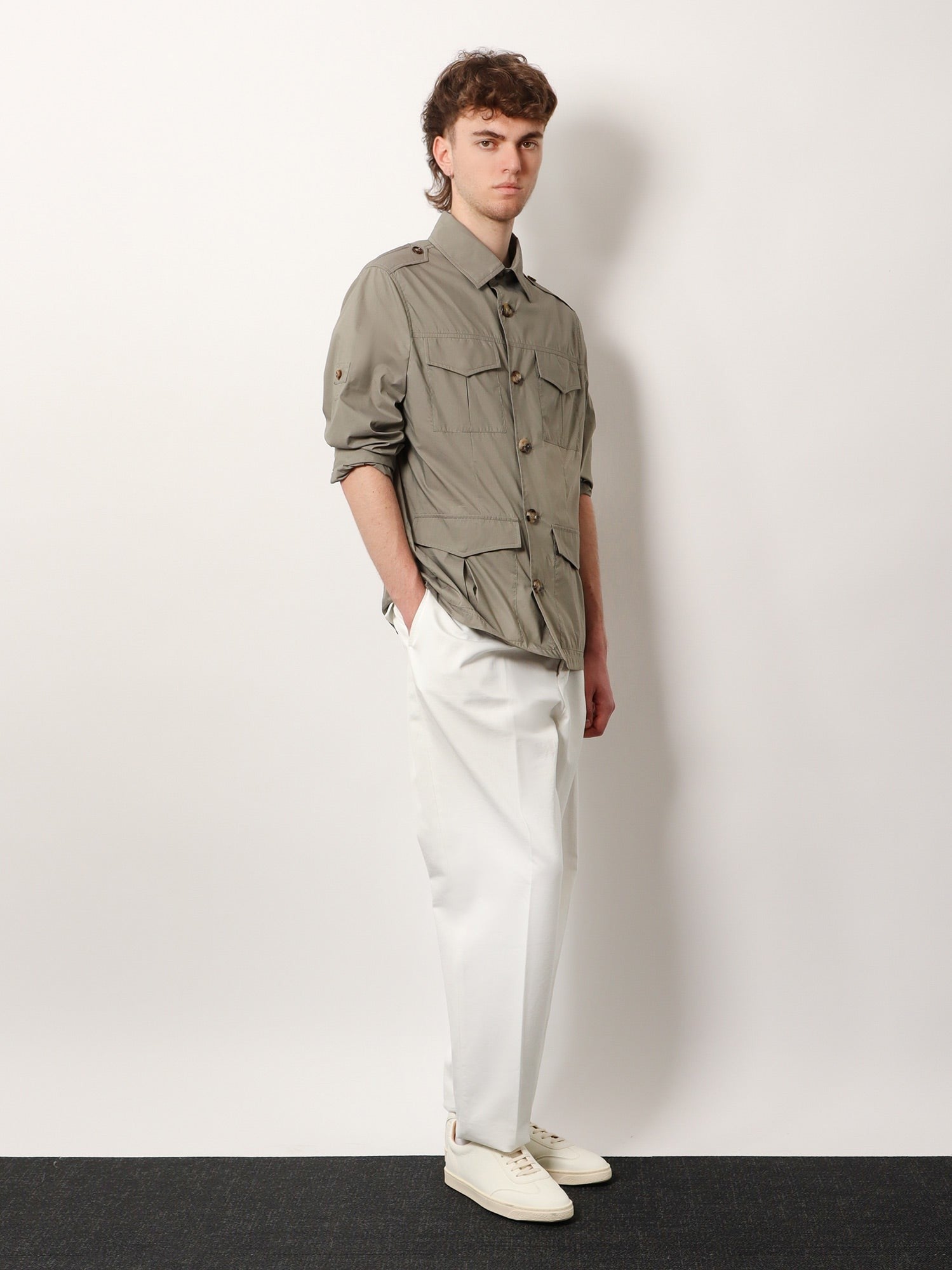 Brunello Cucinelli Αδιάβροχο μπουφάν από μείγμα βαμβακιού