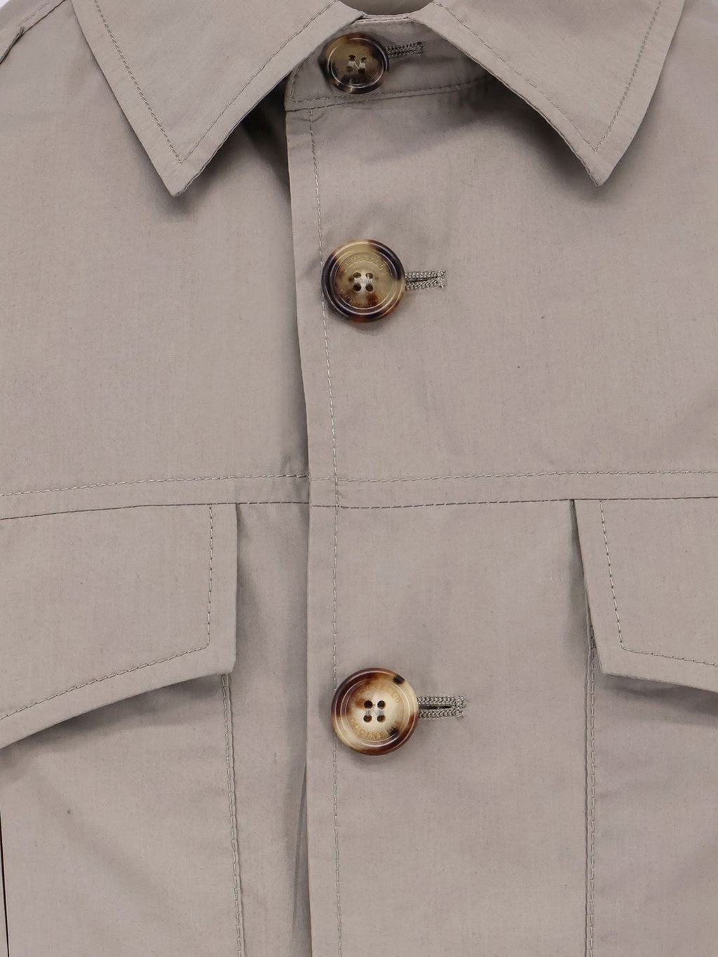 Brunello Cucinelli Αδιάβροχο μπουφάν από μείγμα βαμβακιού