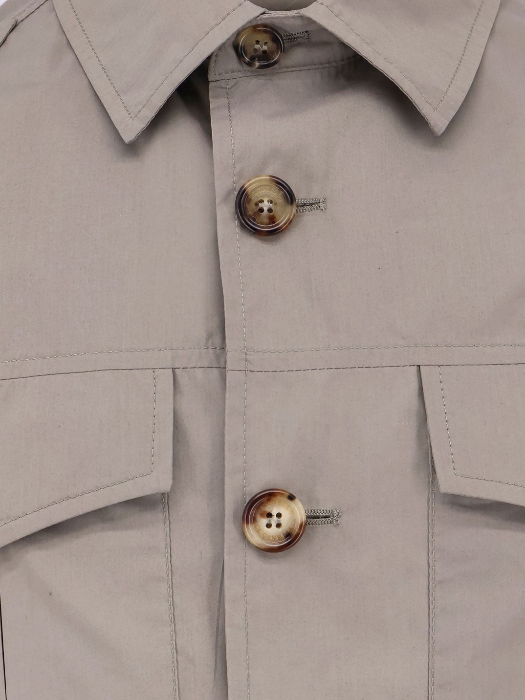 Brunello Cucinelli Αδιάβροχο μπουφάν από μείγμα βαμβακιού