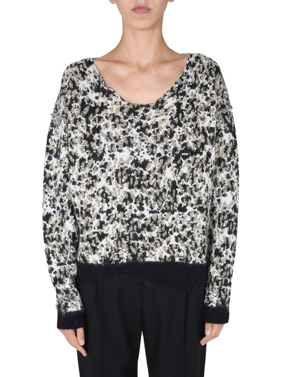 Saint Laurent PULOVER CU GÂT LARG