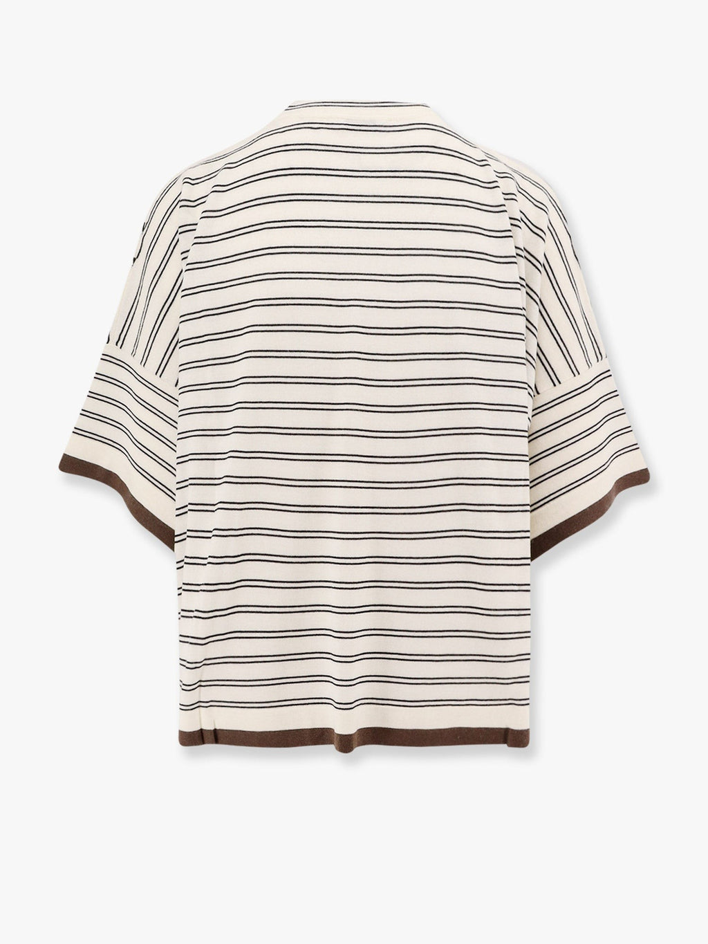 Brunello Cucinelli Πουλόβερ από μαλλί και κασμίρι με ριγέ μοτίβο