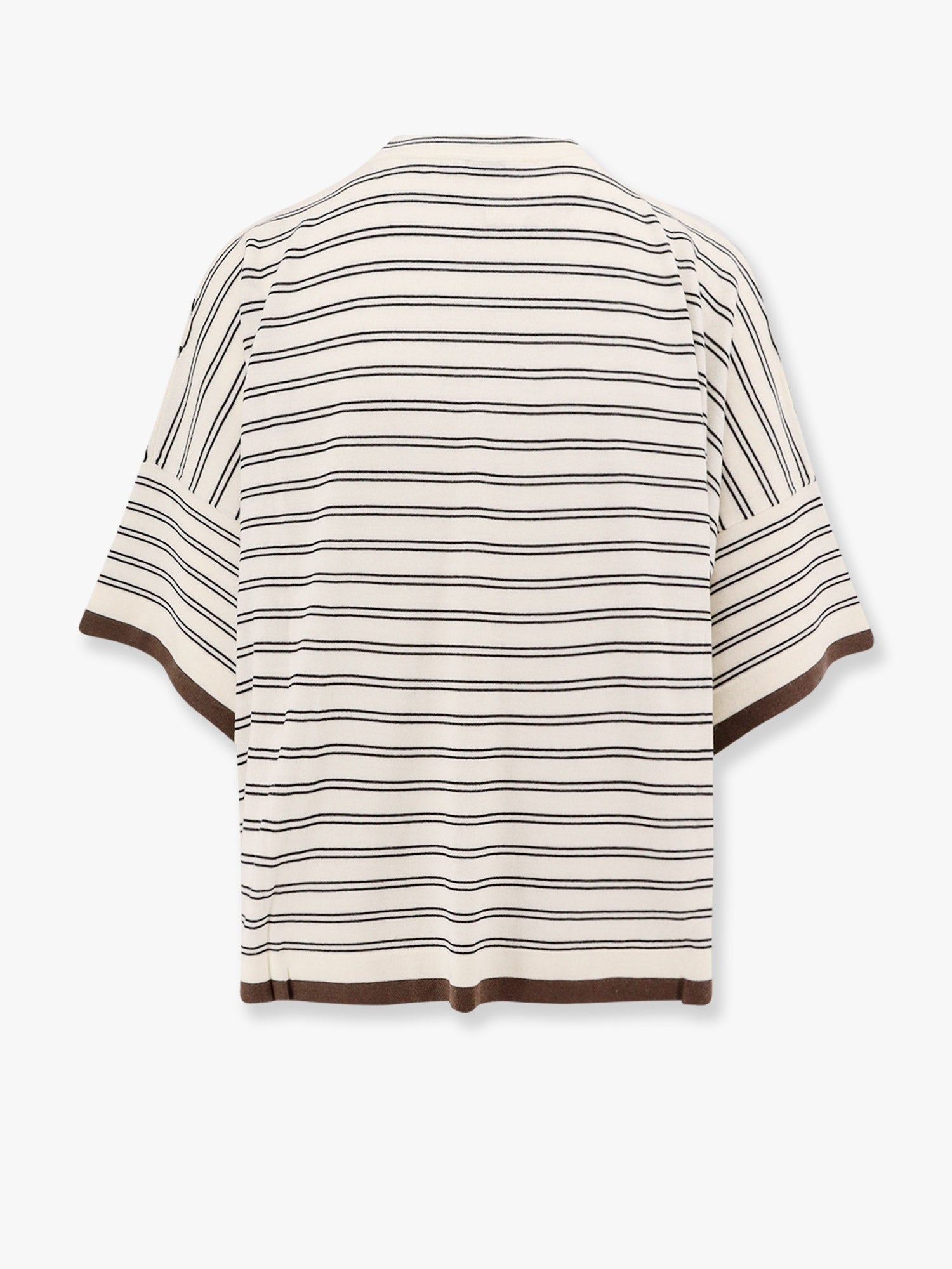 Brunello Cucinelli Πουλόβερ από μαλλί και κασμίρι με ριγέ μοτίβο