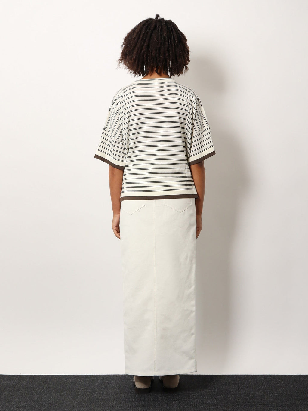 Brunello Cucinelli Πουλόβερ από μαλλί και κασμίρι με ριγέ μοτίβο