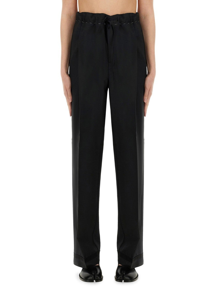 Maison Margiela PANTALONI DIN LÂNĂ ȘI MOHAIR