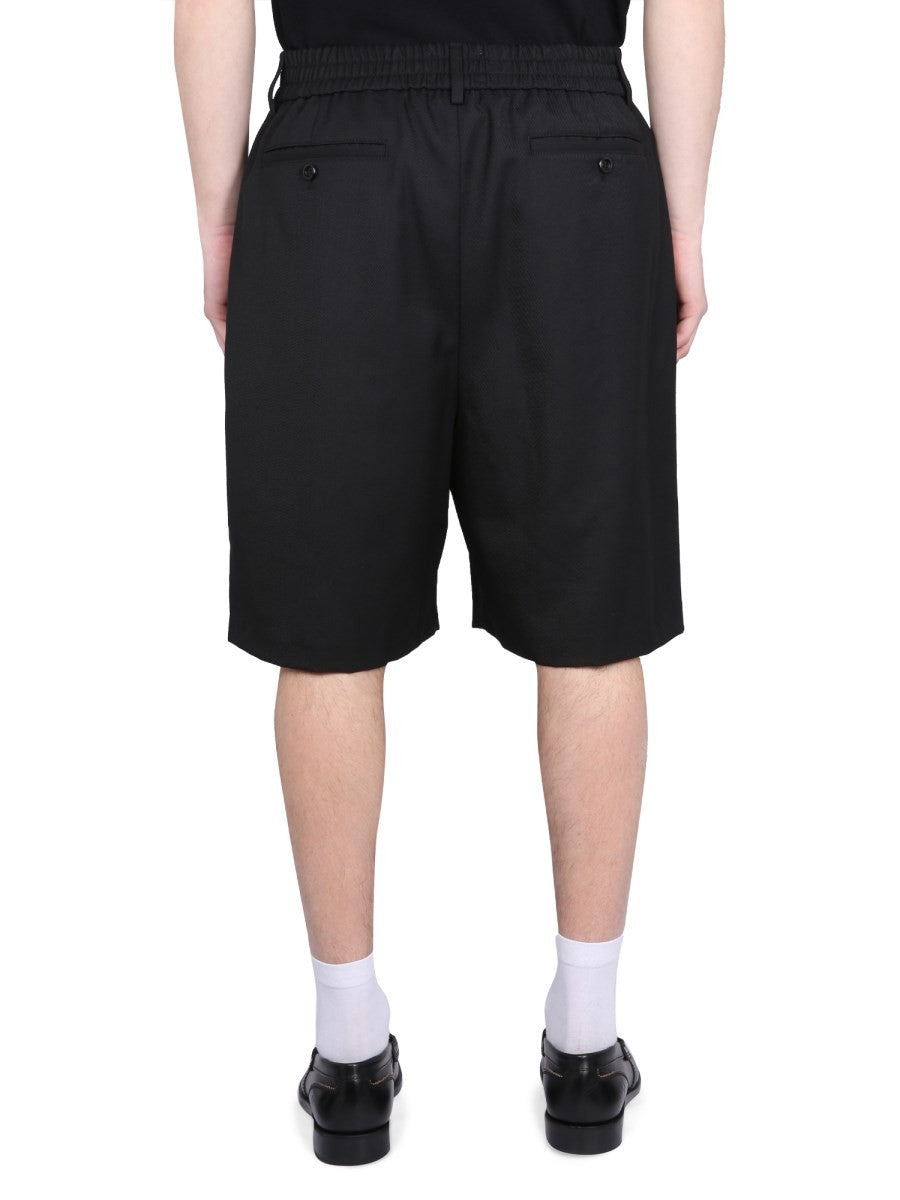 Ami Paris WOOL BLEND BERMUDA SHORTS
