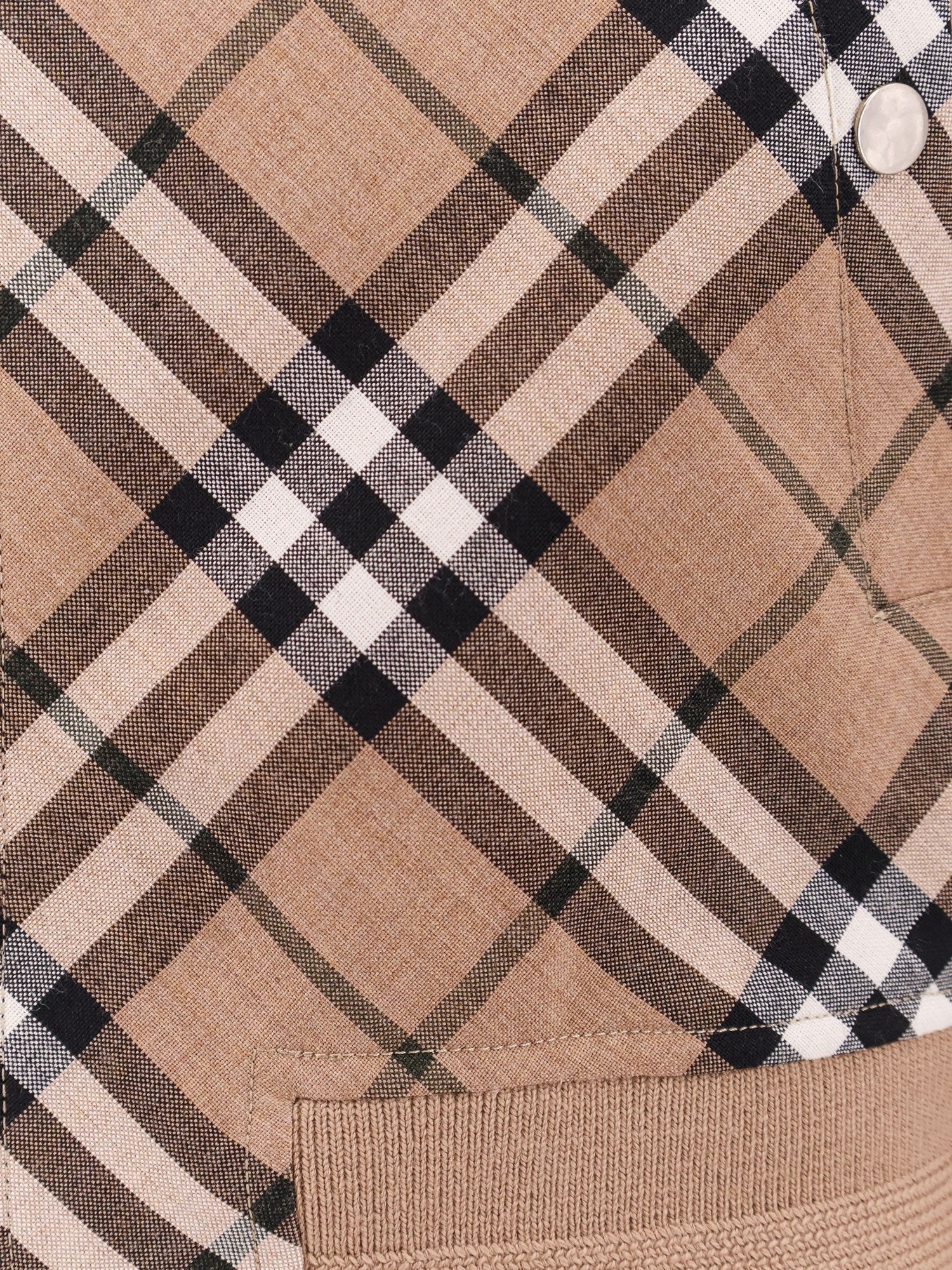 Burberry Bunda ze směsi vlny s kostkovaným potiskem