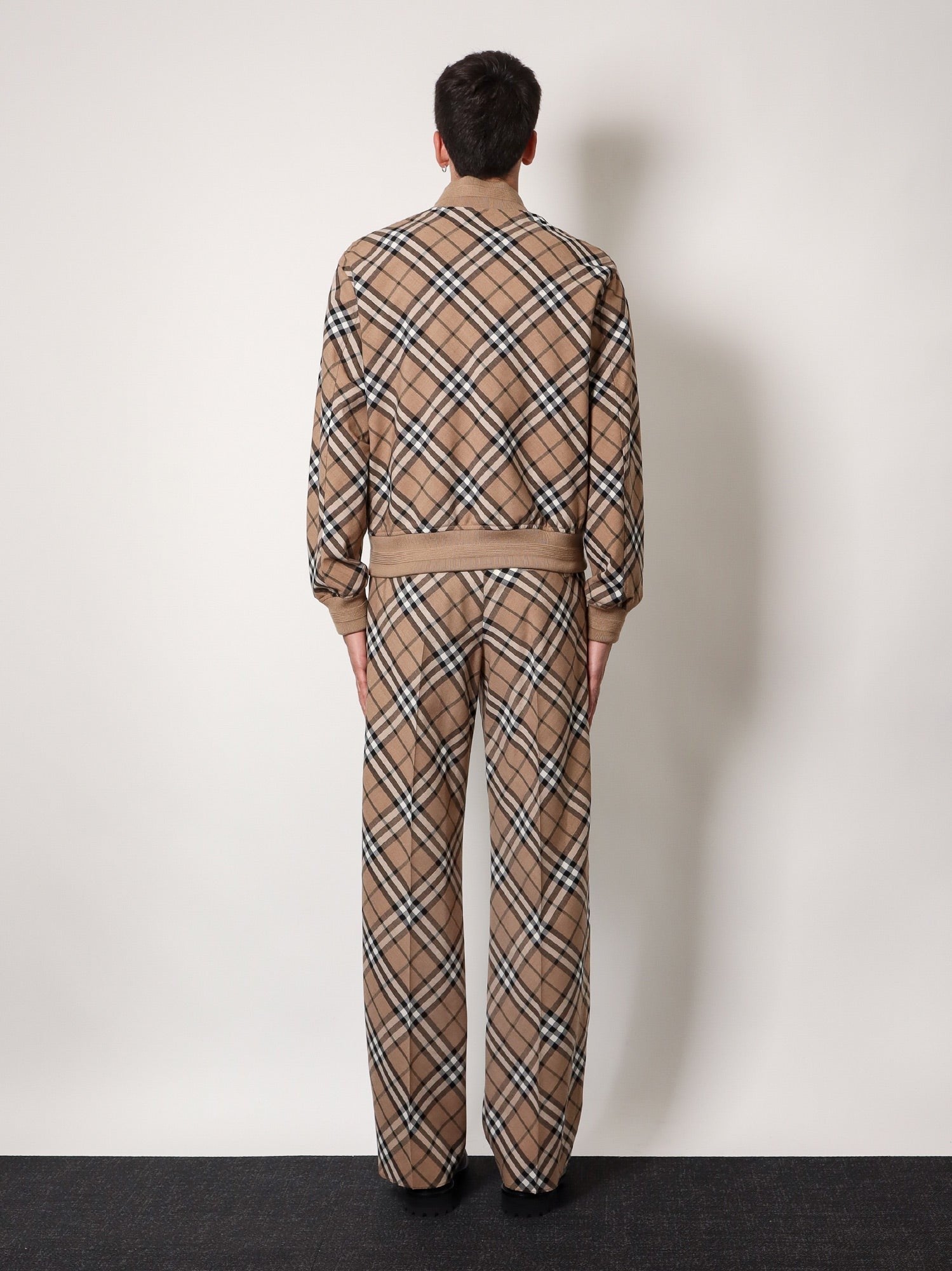 Burberry Bunda ze směsi vlny s kostkovaným potiskem