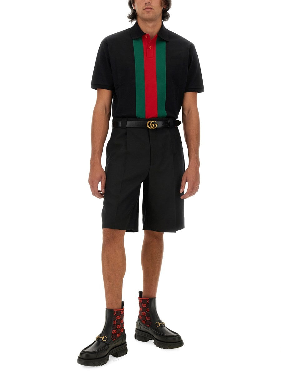 Gucci Vlněné keprové šortky ze směsi vlny