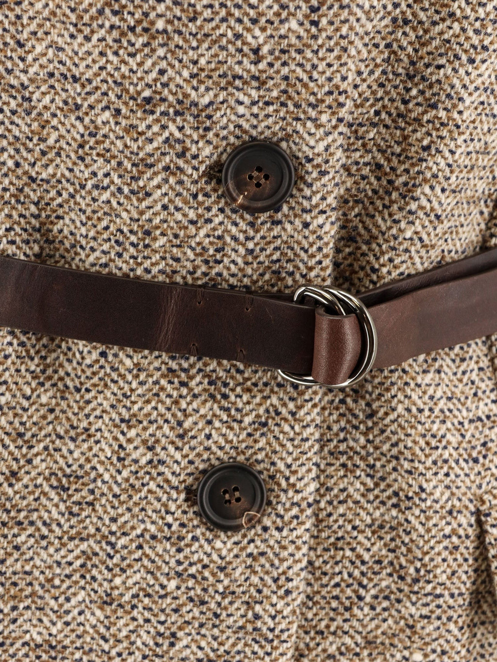 Brunello Cucinelli Γιλέκο από μείγμα μαλλιού με δερμάτινη ζώνη