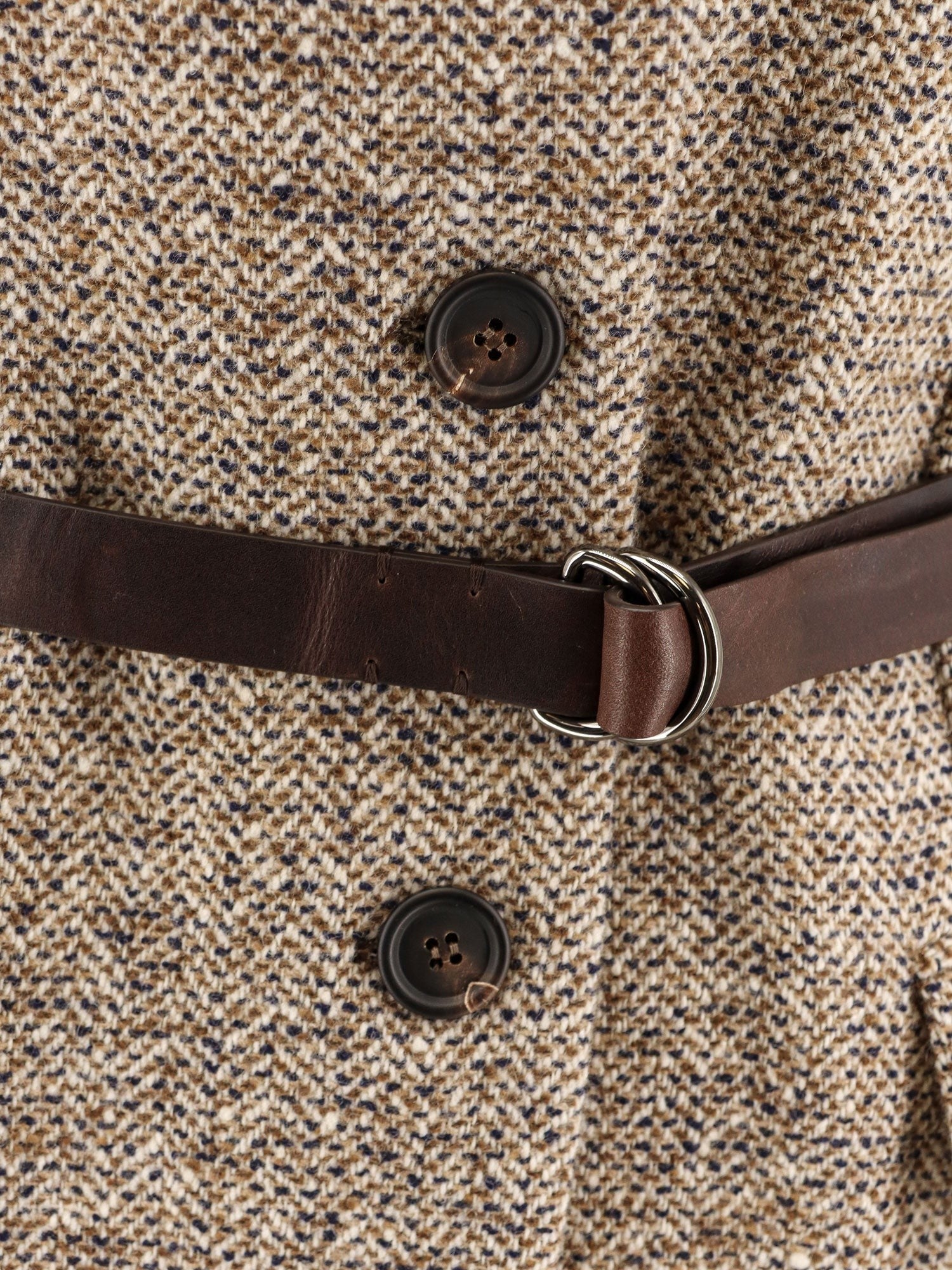 Brunello Cucinelli Γιλέκο από μείγμα μαλλιού με δερμάτινη ζώνη