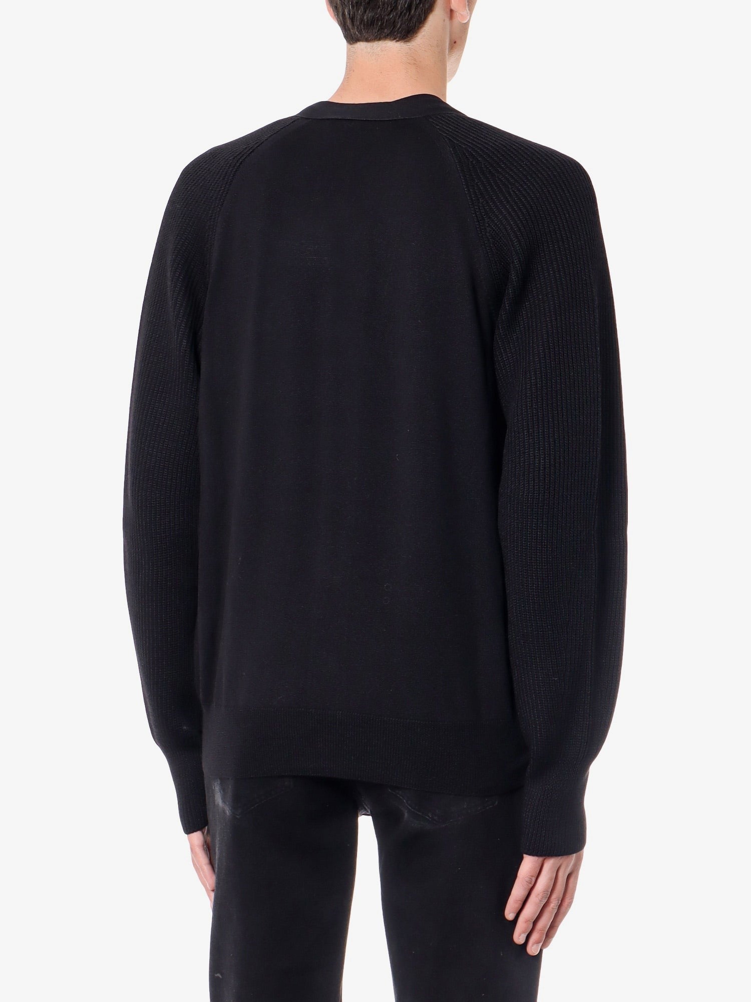 Alexander Mcqueen vilnonis kardiganas su logotipo siuvinėjimu