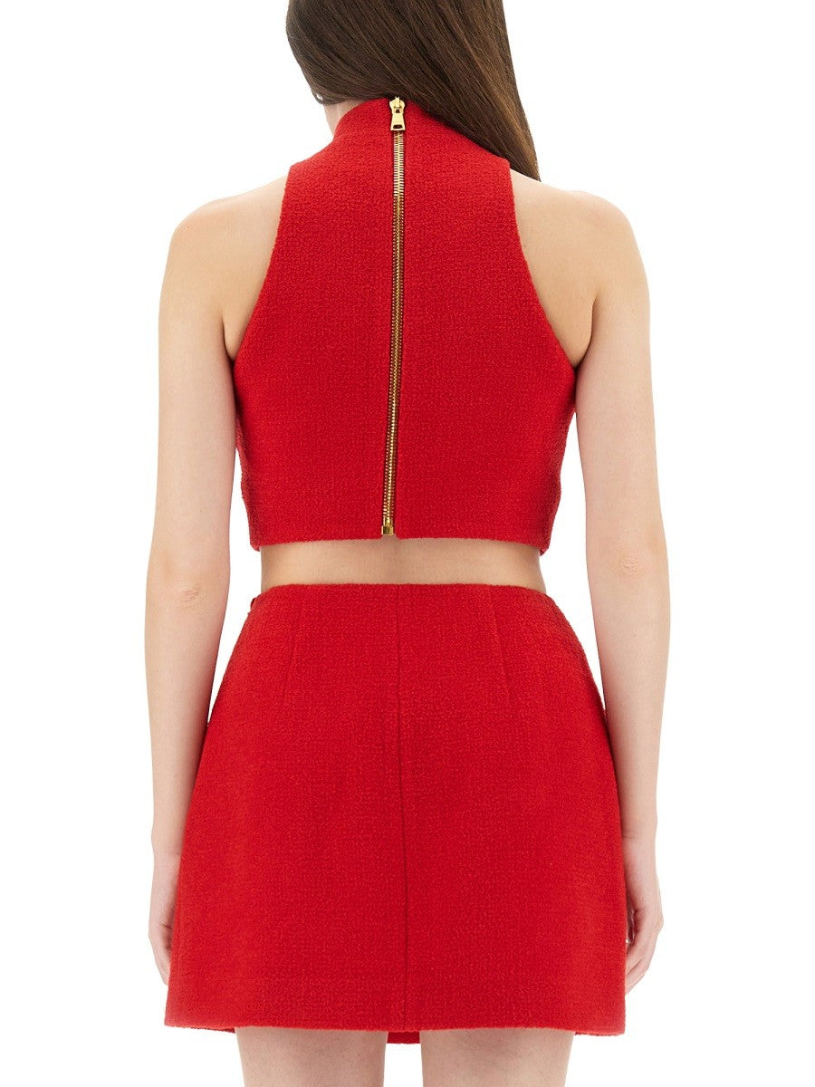 Balmain CROP TOP Z VLNY
