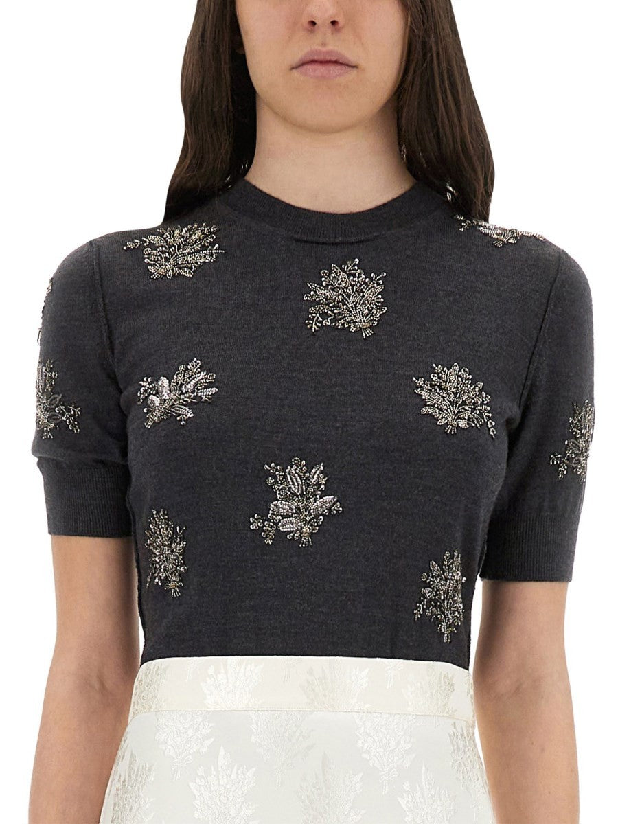 Fendi VESTIDO DE LANA CON BORDADO