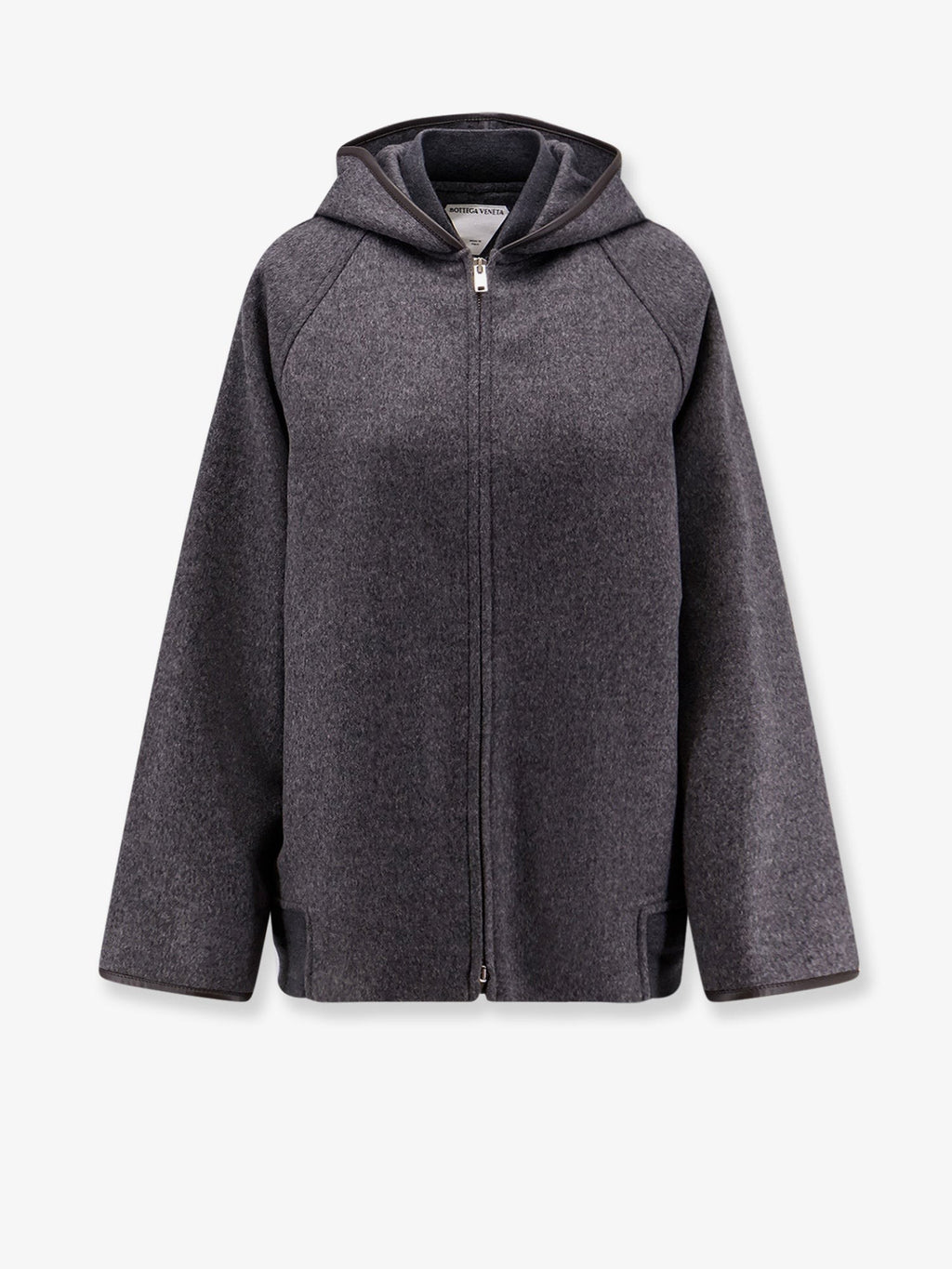 Bottega Veneta Wool jacket with leather profiles