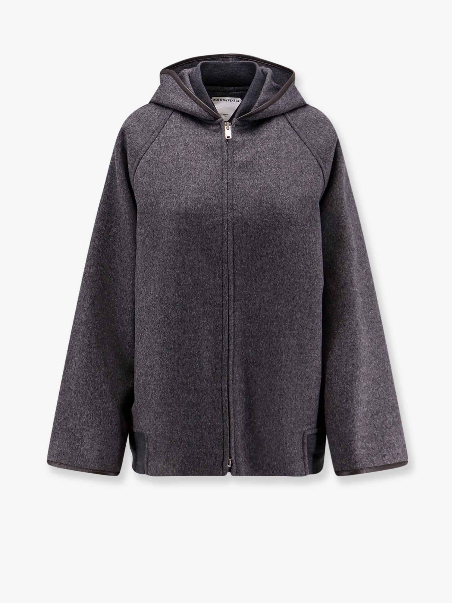 Bottega Veneta Wool jacket with leather profiles