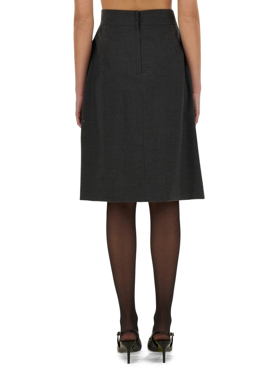 Dolce & Gabbana VLNĚNÁ MIDI SUKNĚ