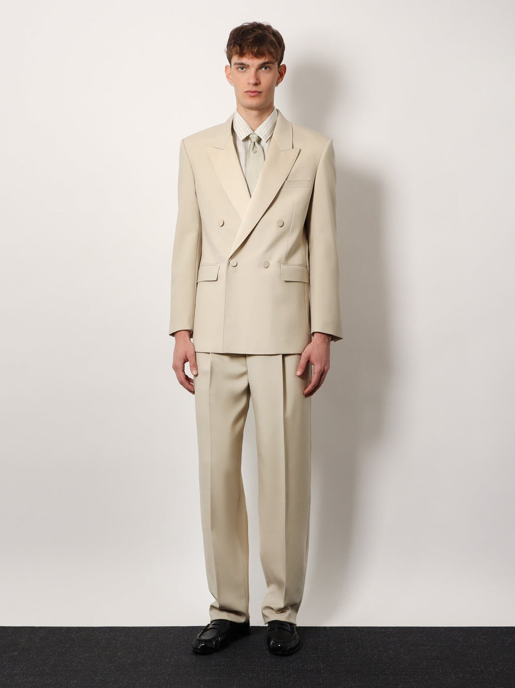Saint Laurent Smokingbyxor i ull med silkefoder