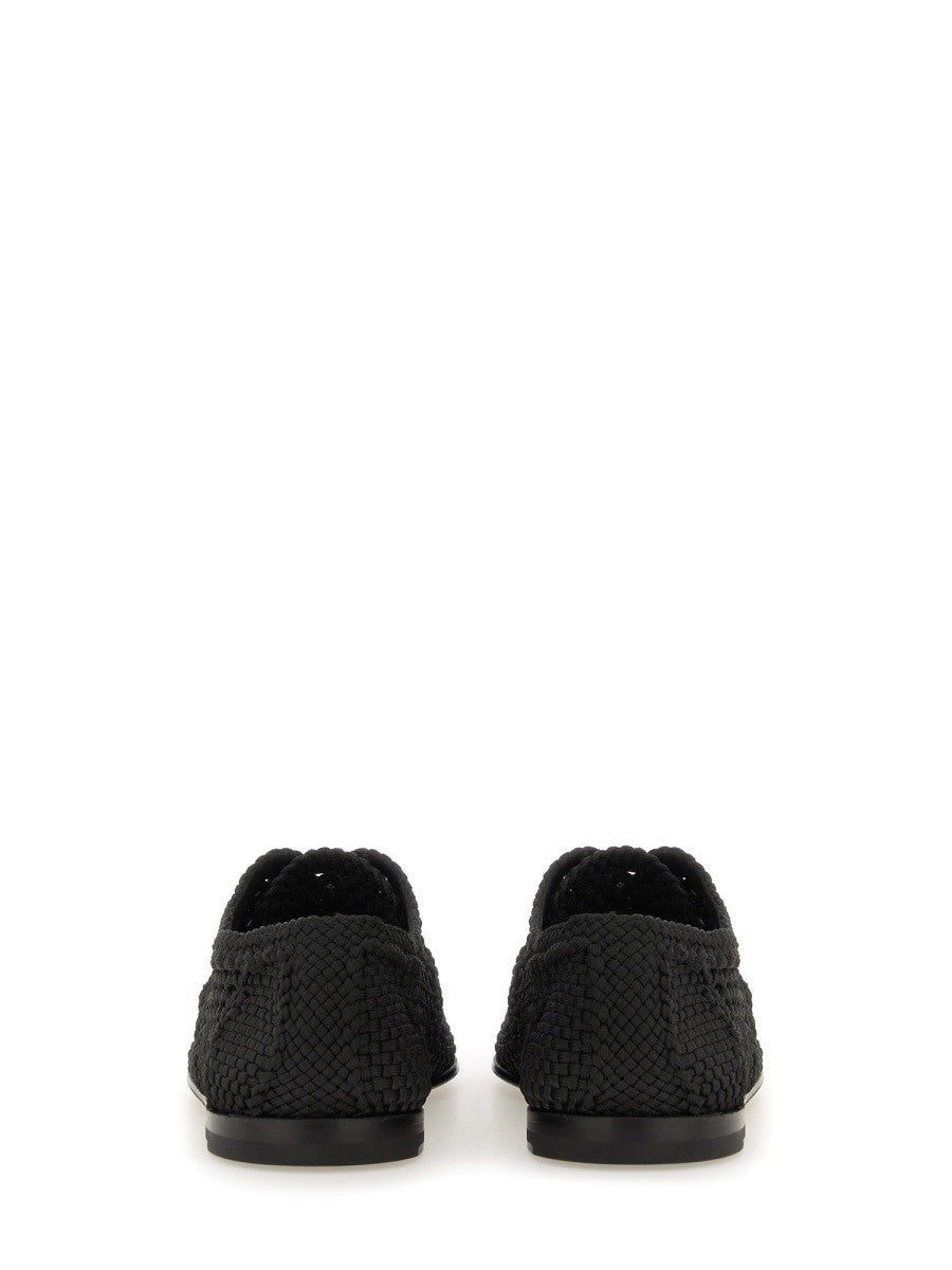 Dolce & Gabbana WOVEN FABRIC "DERBY" SHOE