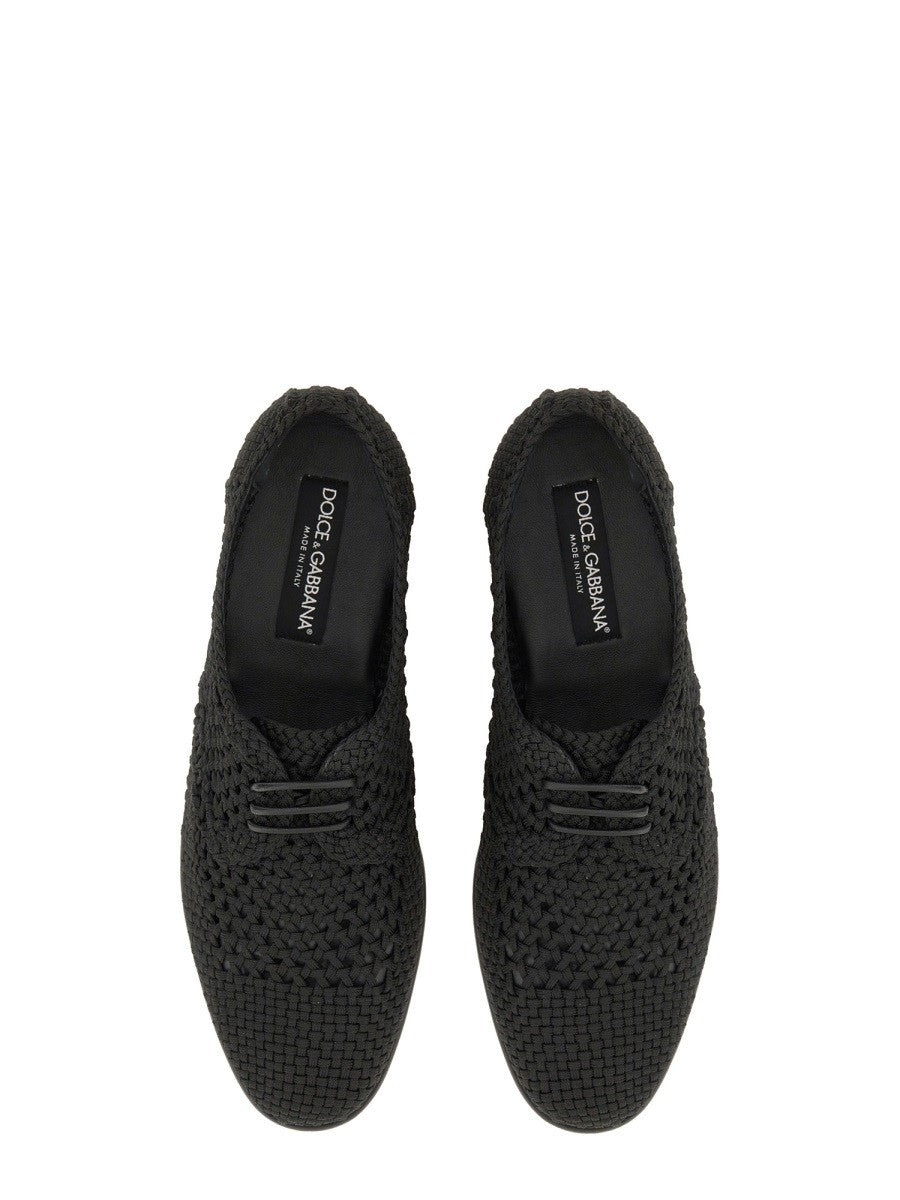 Dolce & Gabbana WOVEN FABRIC "DERBY" SHOE